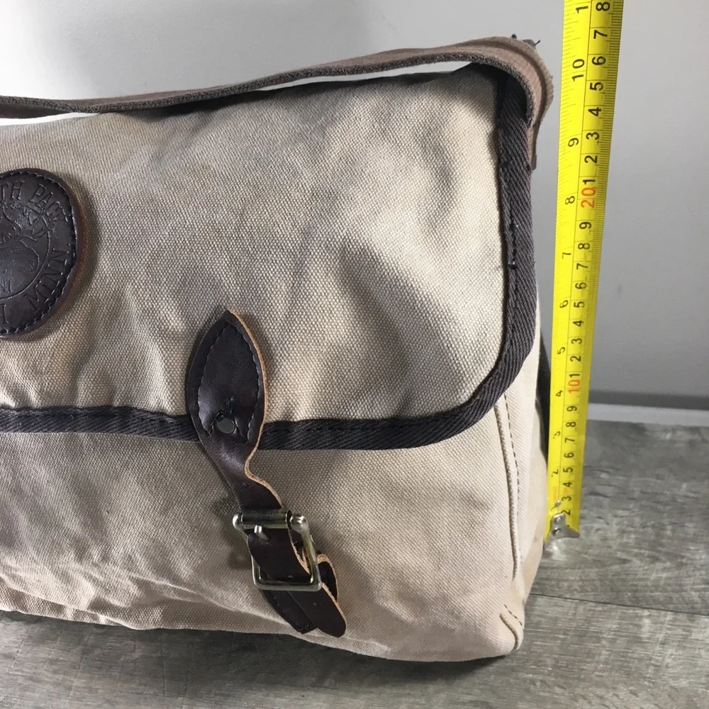 Duluth Pack Safari Travel Briefcase Tan Canvas Book Laptop Bag Business Everyday